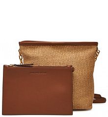 Torebka listonoszka KARL LAGERFELD beżowa