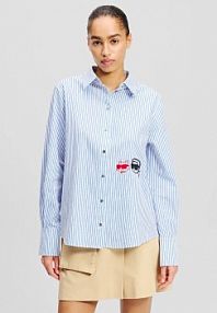 Koszula z długim rękawem Karl Lagerfeld  niebieska A2W11032