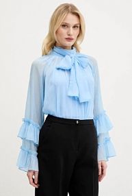 Bluzka Never Fully Dressed  niebieska damska NFDTO1672