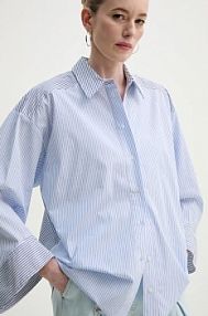 Koszula MUNTHE  niebieska damska 251102325126