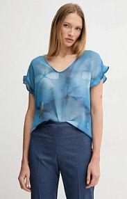 Bluzka Sandro Ferrone  niebieska damska S32XBEMEFISTO