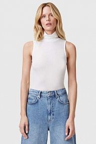 Top AllSaints  biały damski W004JC