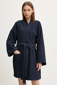 Szlafrok Tommy Hilfiger  granatowy damski UW0UW05770
