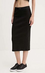 Spódnica midi Calvin Klein Underwear  czarna LV00QS7350