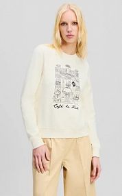 Bluza przez głowę Karl Lagerfeld  beżowa A2W20057