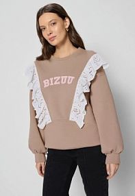 Bluza przez głowę BIZUU  beżowa LOYA.BEZOWY.S