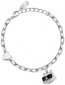 Bransoletka Karl Lagerfeld  srebrna KLAYD16