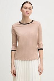 Longsleeve Sisley  brązowy damski 38B6L1079
