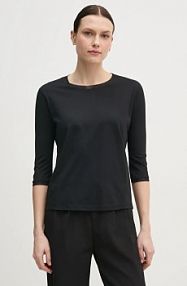 Longsleeve Sisley  czarny damski 38B6L1079