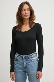 Longsleeve Sisley  czarny damski 3UUKL106X