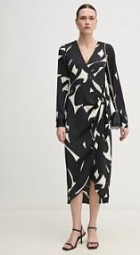 Sukienka midi DKNY  czarna DD4JSD34