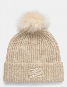 Czapka zimowa Karl Lagerfeld  beżowa damska A1W33103