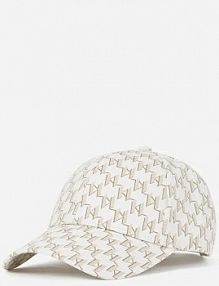 Czapka z daszkiem Karl Lagerfeld  beżowa damska A2W33016