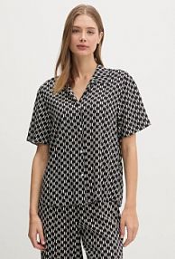 Koszula z krótkim rękawem Karl Lagerfeld  czarna A1W46044