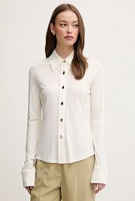 Koszula z długim rękawem Sisley  beżowa 5FNTLQ08K