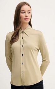 Koszula z długim rękawem Sisley  zielona 5FNTLQ08K