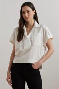 Koszula z krótkim rękawem Lauren Ralph Lauren  biała 200966988