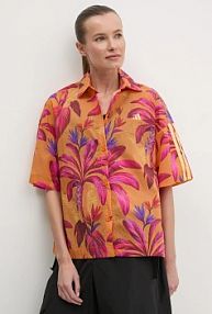 Koszula z krótkim rękawem Adidas  pomarańczowa JD6281