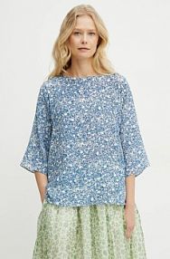 Bluzka Weekend Max Mara  niebieska damska 2515111102600