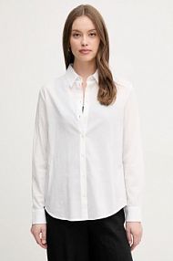 Koszula z długim rękawem United Colors of Benetton  biała 5WPQDQ0AX