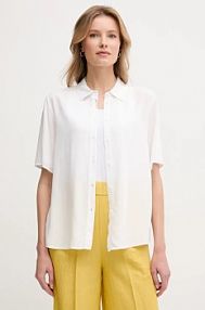 Koszula z krótkim rękawem United Colors of Benetton  biała 5WPWDQ0B1