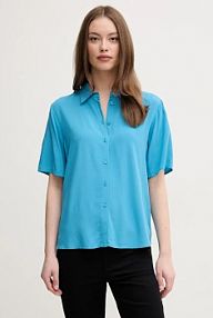 Koszula z krótkim rękawem United Colors of Benetton  niebieska 5WPWDQ0B1