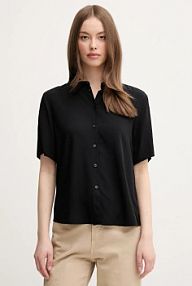 Koszula z krótkim rękawem United Colors of Benetton  czarna 5WPWDQ0B1