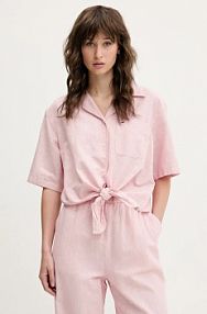 Koszula z krótkim rękawem Tommy Jeans  różowa DW0DW20286