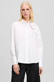 Koszula z długim rękawem Karl Lagerfeld  biała A2W11011