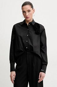 Koszula z długim rękawem Karl Lagerfeld  czarna A2W11011