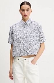 Koszula z krótkim rękawem Guess Jeans  biała W5GH98.WH8R1