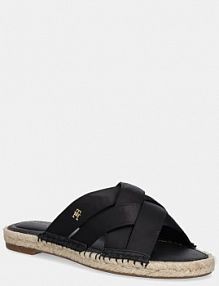 Klapki eleganckie Tommy Hilfiger  czarne FW0FW08502