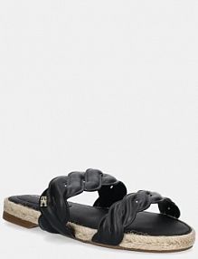 Klapki eleganckie Tommy Hilfiger  czarne FW0FW08503