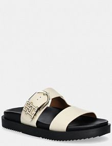 Klapki eleganckie Tommy Hilfiger  beżowe FW0FW08512