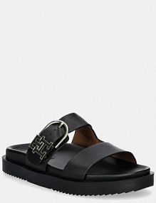 Klapki eleganckie Tommy Hilfiger  czarne FW0FW08512