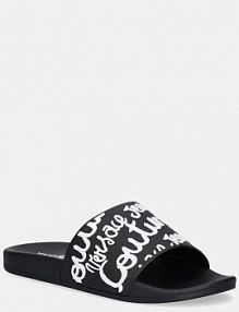 Klapki Versace Jeans Couture  czarne damskie 78VA3SQ1.7135