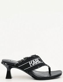 Klapki eleganckie Karl Lagerfeld  czarne KL30104.D00