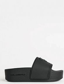 Klapki Karl Lagerfeld  czarne damskie KL80819M.V00