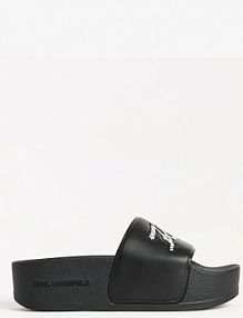 Klapki Karl Lagerfeld  czarne damskie KL80872.V00