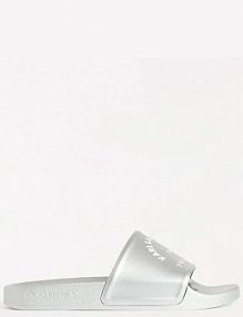 Klapki Karl Lagerfeld  srebrne damskie KL80908A.VSL