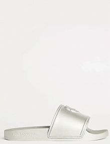 Klapki Karl Lagerfeld  srebrne damskie KL80919M.VSL