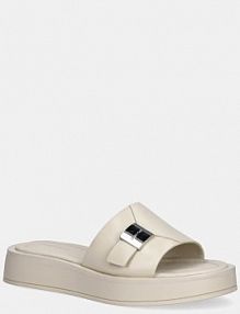 Klapki Calvin Klein  beżowe damskie HW0HW02368