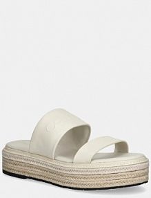 Klapki Calvin Klein  beżowe damskie HW0HW02374