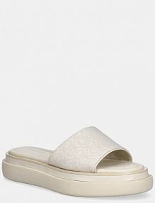 Klapki Calvin Klein  beżowe damskie HW0HW02461