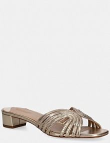 Klapki eleganckie Lauren Ralph Lauren  złote 802966855001.