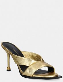 Klapki eleganckie Vanda Novak  złote Mila.Platinum