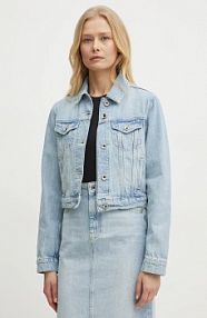 Kurtka jeansowe PATRIZIA PEPE  niebieska damska 8O0170.D1WZB