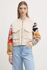 Kurtka przejściowa Desigual  beżowa damska 25SWEW51