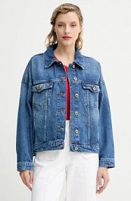 Kurtka jeansowe Sessun  niebieska damska 23321006