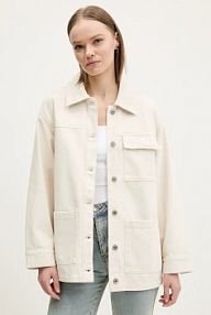 Kurtka przejściowa Abercrombie & Fitch  beżowa damska KI144.5062.17